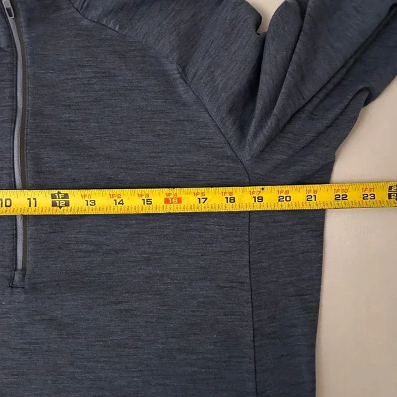 Lululemon Metal Vent TechPullover Shirt Mens XL Navy Blue Heathered 1/2 Zip - Picture 6 of 7
